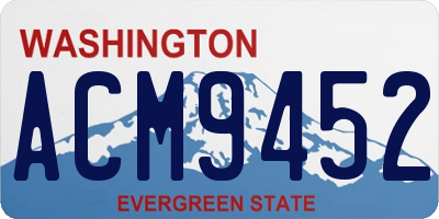 WA license plate ACM9452
