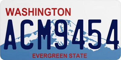 WA license plate ACM9454