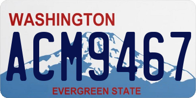 WA license plate ACM9467