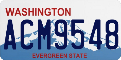 WA license plate ACM9548