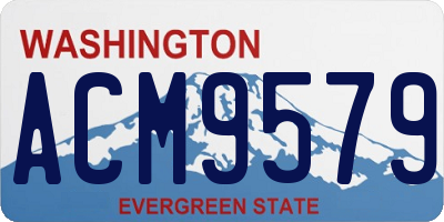 WA license plate ACM9579