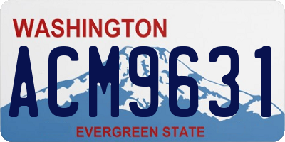 WA license plate ACM9631