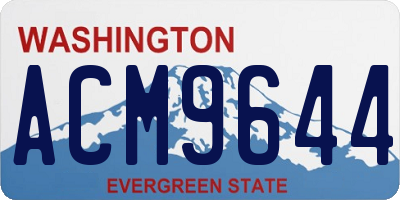 WA license plate ACM9644