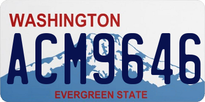 WA license plate ACM9646