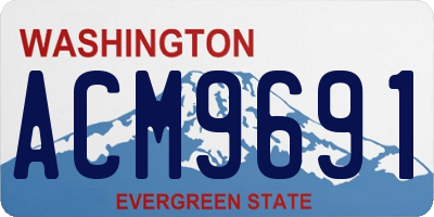 WA license plate ACM9691