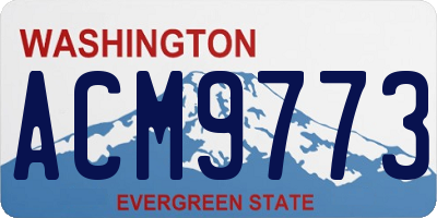 WA license plate ACM9773