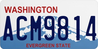 WA license plate ACM9814
