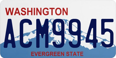 WA license plate ACM9945