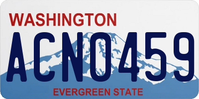 WA license plate ACN0459