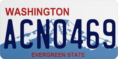 WA license plate ACN0469