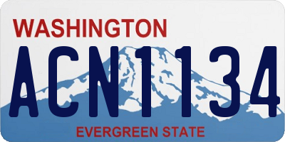 WA license plate ACN1134