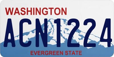WA license plate ACN1224