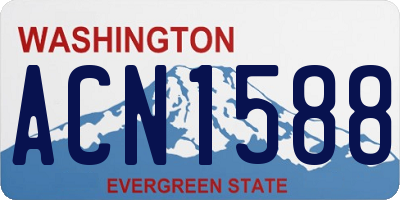 WA license plate ACN1588