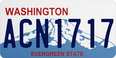 WA license plate ACN1717