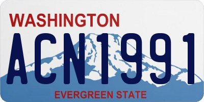 WA license plate ACN1991