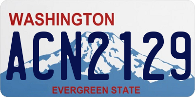 WA license plate ACN2129