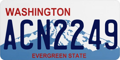 WA license plate ACN2249