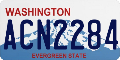 WA license plate ACN2284