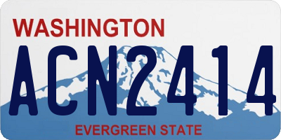 WA license plate ACN2414