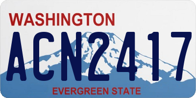 WA license plate ACN2417