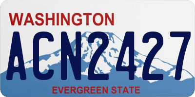WA license plate ACN2427