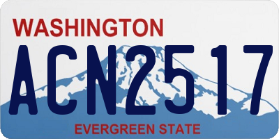 WA license plate ACN2517