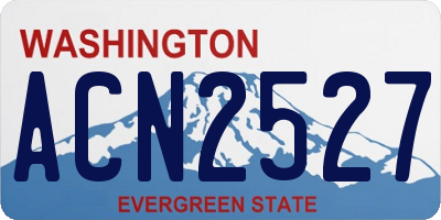 WA license plate ACN2527