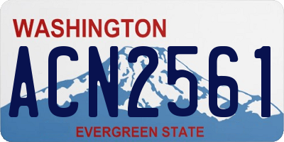 WA license plate ACN2561
