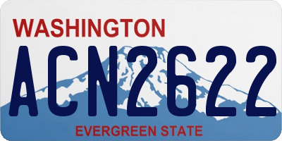 WA license plate ACN2622