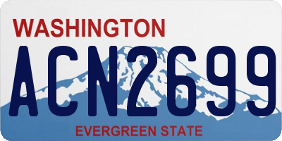 WA license plate ACN2699