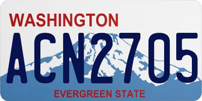 WA license plate ACN2705