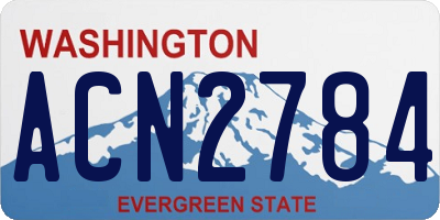 WA license plate ACN2784