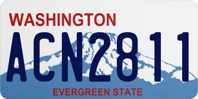 WA license plate ACN2811