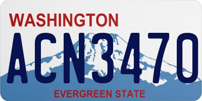 WA license plate ACN3470