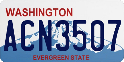 WA license plate ACN3507