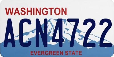 WA license plate ACN4722