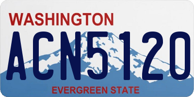 WA license plate ACN5120