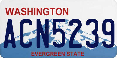 WA license plate ACN5239
