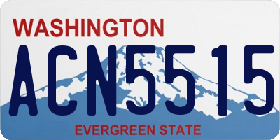 WA license plate ACN5515