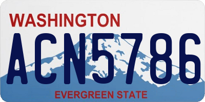 WA license plate ACN5786
