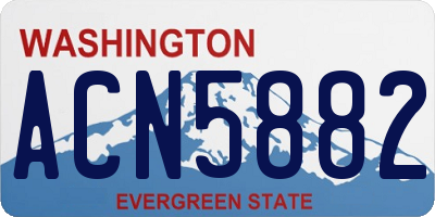 WA license plate ACN5882
