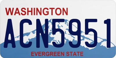 WA license plate ACN5951