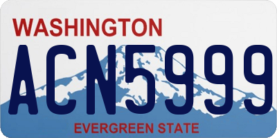WA license plate ACN5999