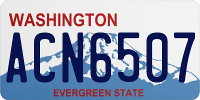 WA license plate ACN6507