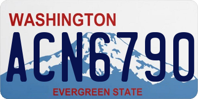 WA license plate ACN6790