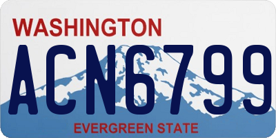 WA license plate ACN6799