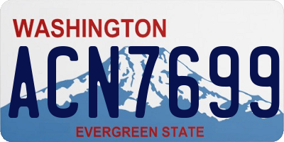 WA license plate ACN7699