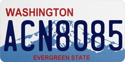 WA license plate ACN8085