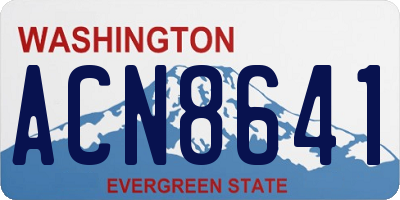 WA license plate ACN8641
