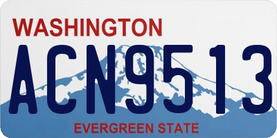 WA license plate ACN9513